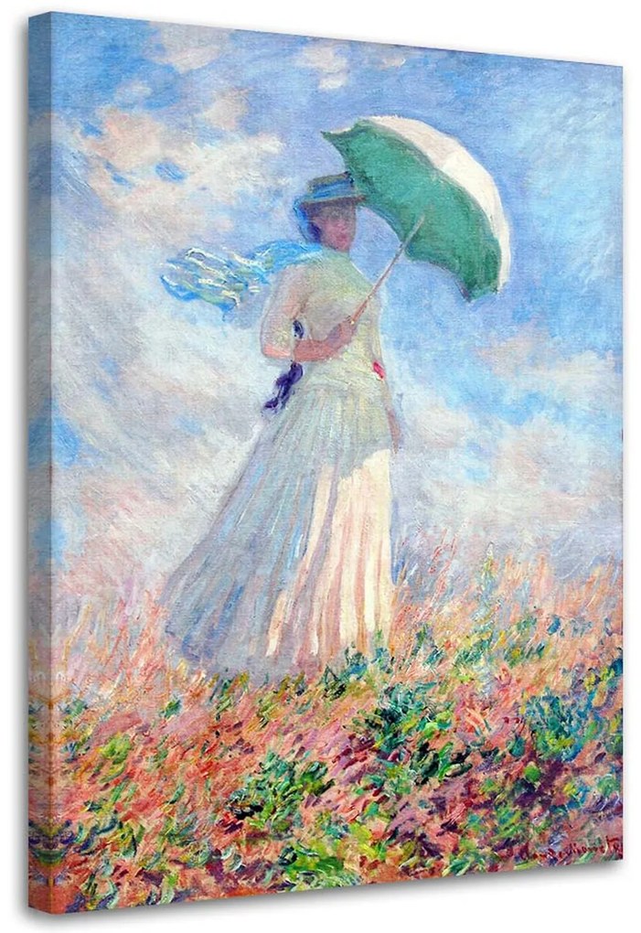 Gario Vászonkép No esernyovel jobbra fordítva - Claude Monet, reprodukció Méret: 80 x 120 cm