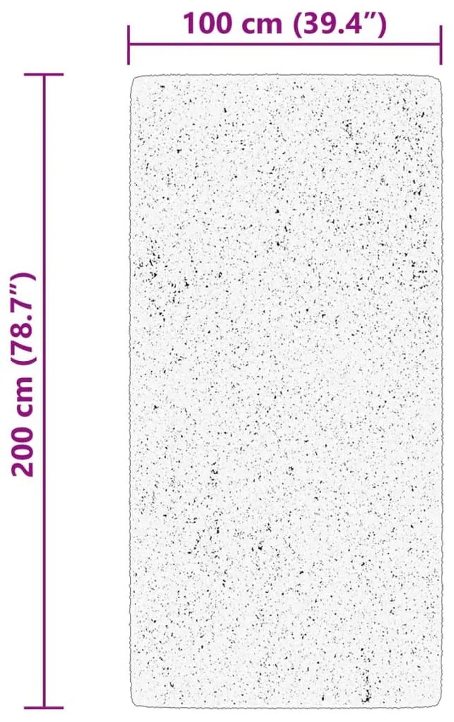 HUARTE kék rövid szálú puha és mosható szőnyeg 100 x 200 cm