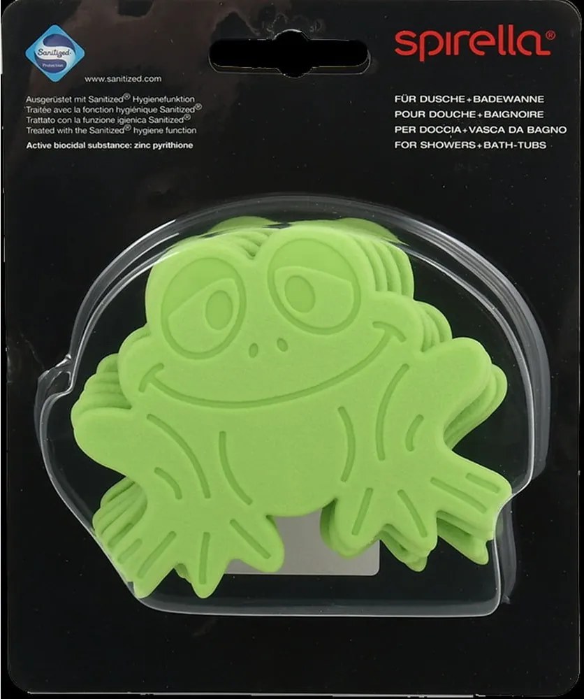 Gyerek csúszásgátló alátét szett fürdőkádba 6 db-os 9x8 cm Grenouilles – Spirella