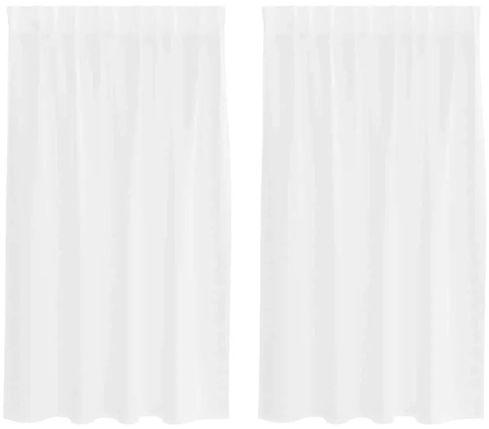 Függönyök függönyökkel 2 pcs Fehér 140x140cm Poliészter