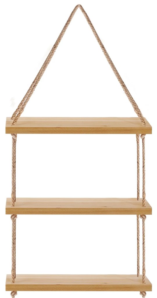 Tutumi, függő fali polc kötélen 30x40x10 cm, 23-as típus Bézs, barna, HOM-03208