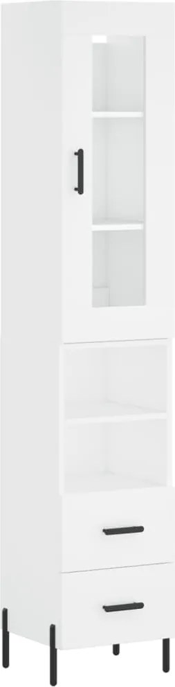 vidaXL fehér szerelt fa magasszekrény 34,5x34x180 cm