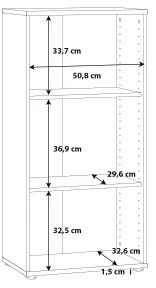 URAN fehér könyvszekrény
