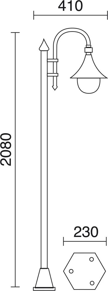 NOVOLUX 332D-G05X1A-02 TROM Kandeláber Fekete E27 IP43