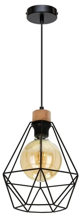 Spot-Light 21822104-Csillár zsinóron DIAMENT 1xE27/60W/230V tölgy