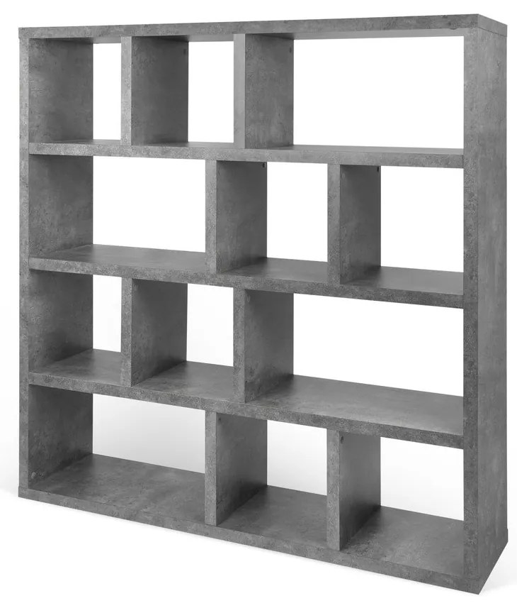 Szürke könyvespolc beton dekorral 150x159 cm Berlin – TemaHome