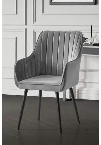 Nova Grey and Black étkezőszék szett, 2 db
