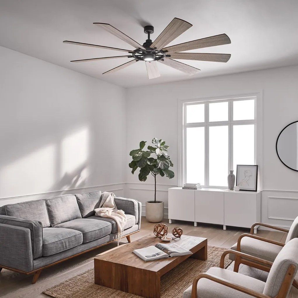 KICHLER KLF-GENTRY-85-WZ GENTRY Ventilátoros lámpa Sötét Dió, Könnyű Dió, Cink LED IP44