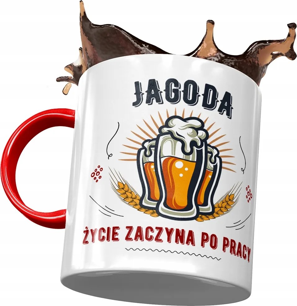 Piros Bögre Bogyó Feleség Barátnő Nyomtatott Fotóval