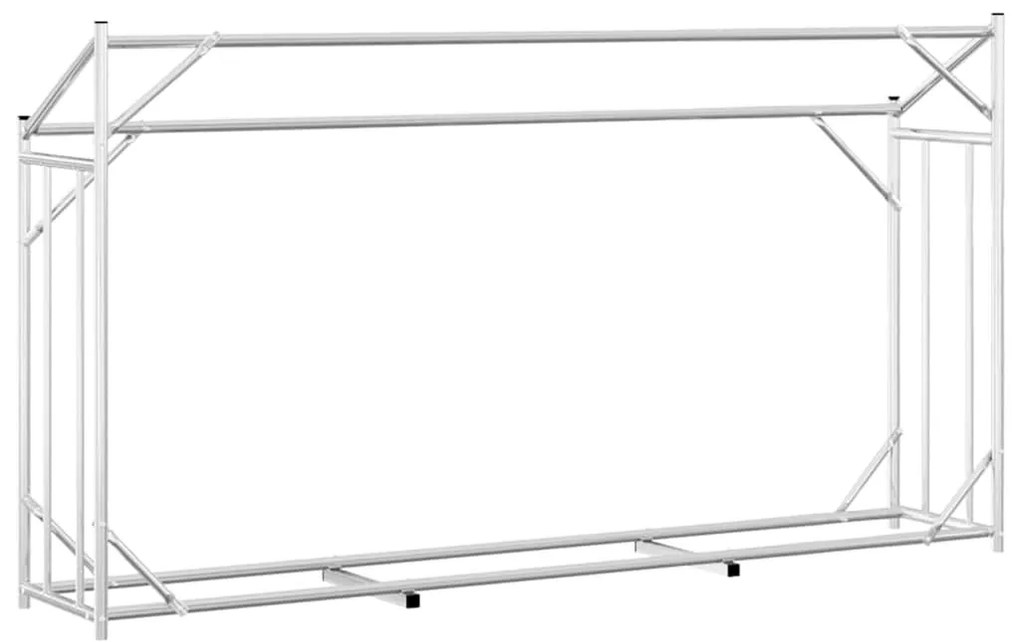 Tűzifa állvány esővédővel 200,5x41x110,5 cm horganyzott acél