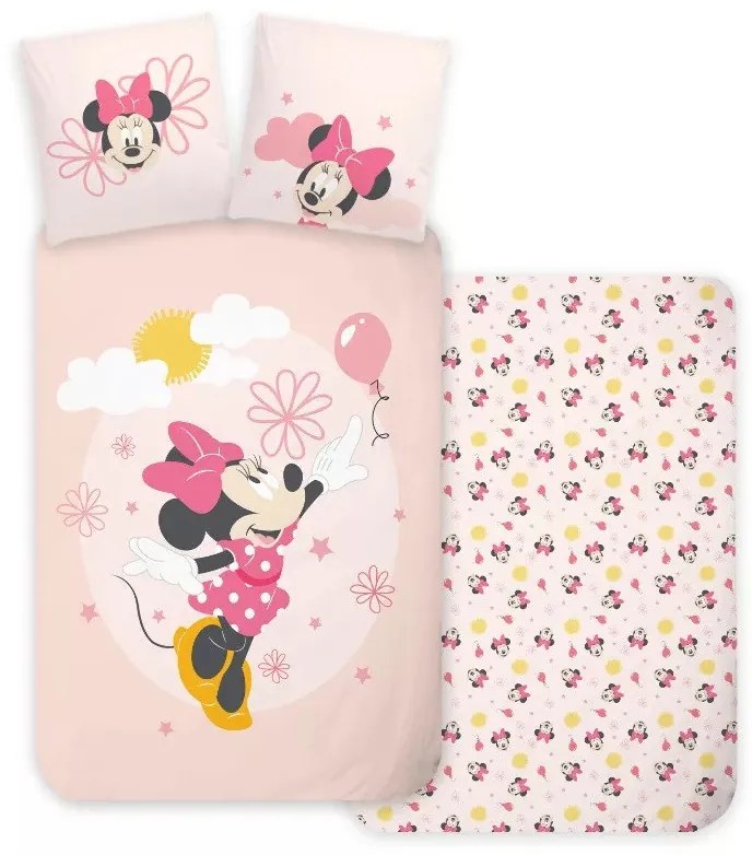 Disney Minnie Fly gyerek, ovis ágyneműhuzat 100×135 cm, 40×60 cm