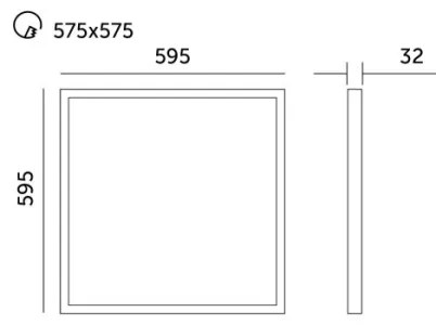 LED mennyezeti panel CAPRI LED/25/36/40W/230V 3000/4000/5700K IP44 60x60 cm