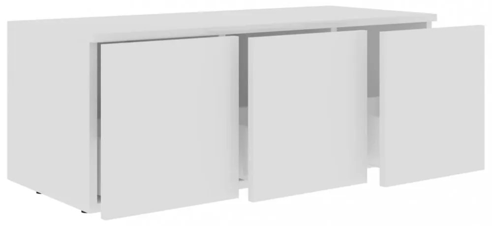 fehér szerelt fa TV-szekrény 80 x 34 x 30 cm