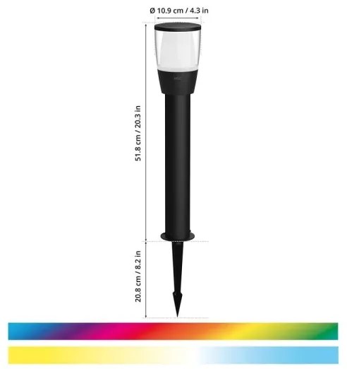 WiZ - LED RGBW dimmelhető kültéri lámpa ELPAS LED/4,8W/12/230V IP65 Wi-Fi