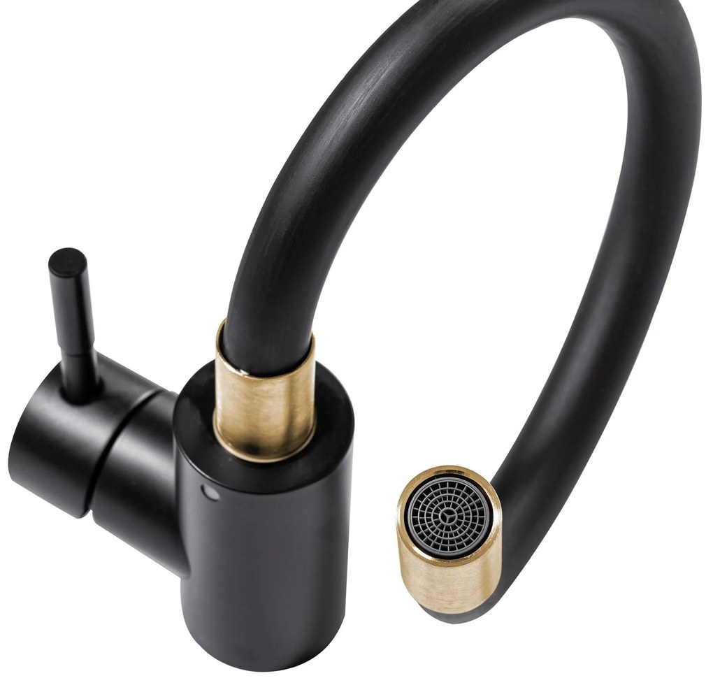 Rea Clever gold black mosogató csaptelep