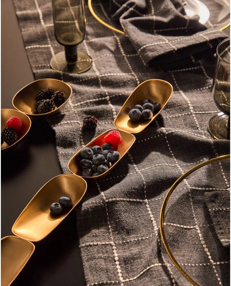 Aranyszínű rozsdamentes acél szervírozó tálka Aruc – Kave Home