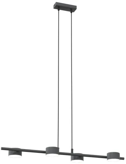 Csillár zsinóron SORA 4xGX53/12W/230V fekete