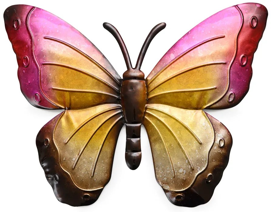 Fali fém dekoráció pillangó BUTTERFLY 30 cm - több színben Termék színe: Lila