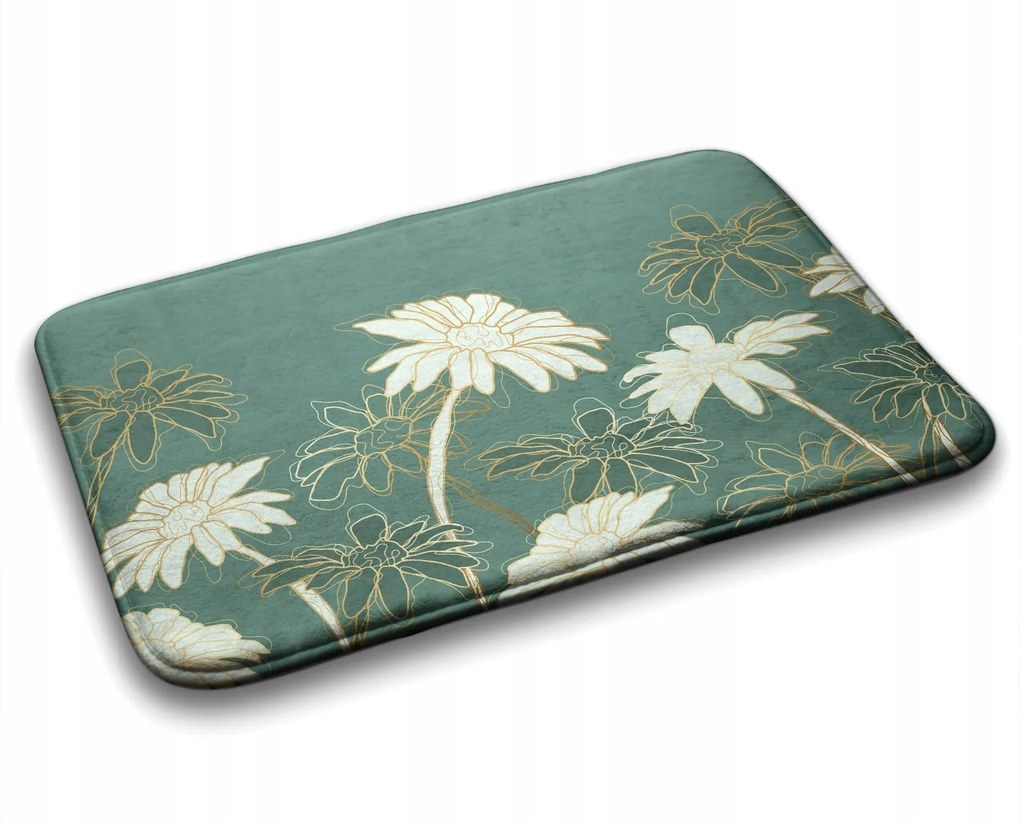 Nedvszívó fürdőszobai szőnyeg Növények Virágok 90x60 cm