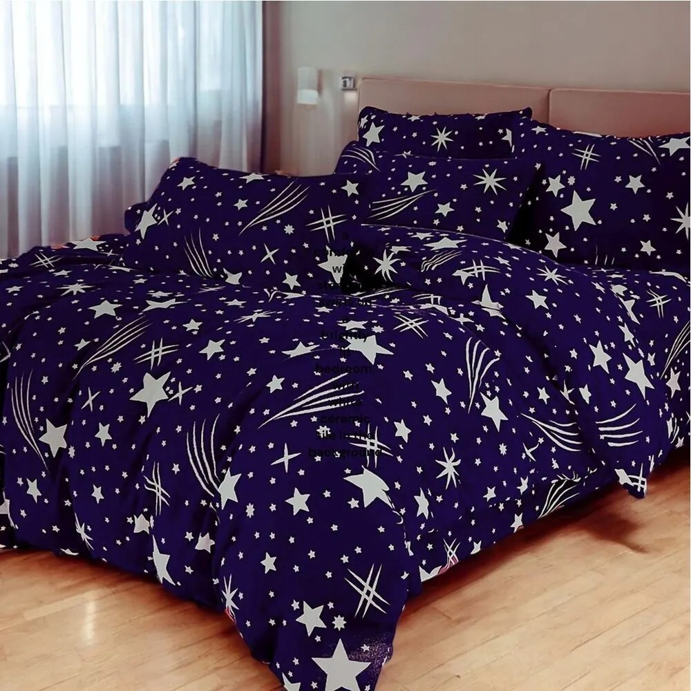 Mikroplüss ágyneműhuzat Homa TORELA BLUE 3 részes 140x200 cm