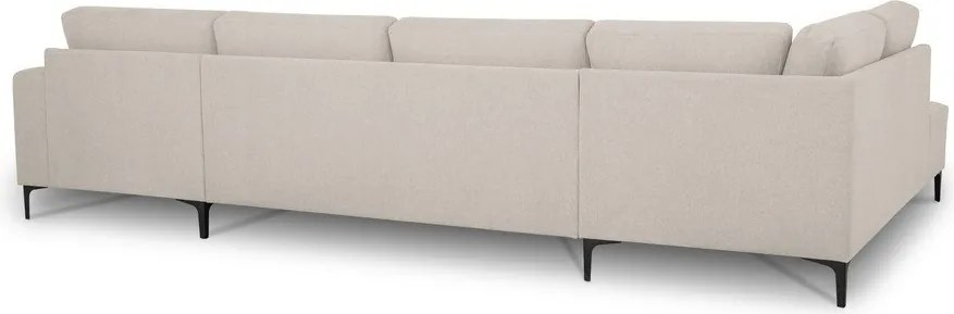 Bézs zsenília sarokkanapé (bal oldali-U alakú) Fabian – Scandic