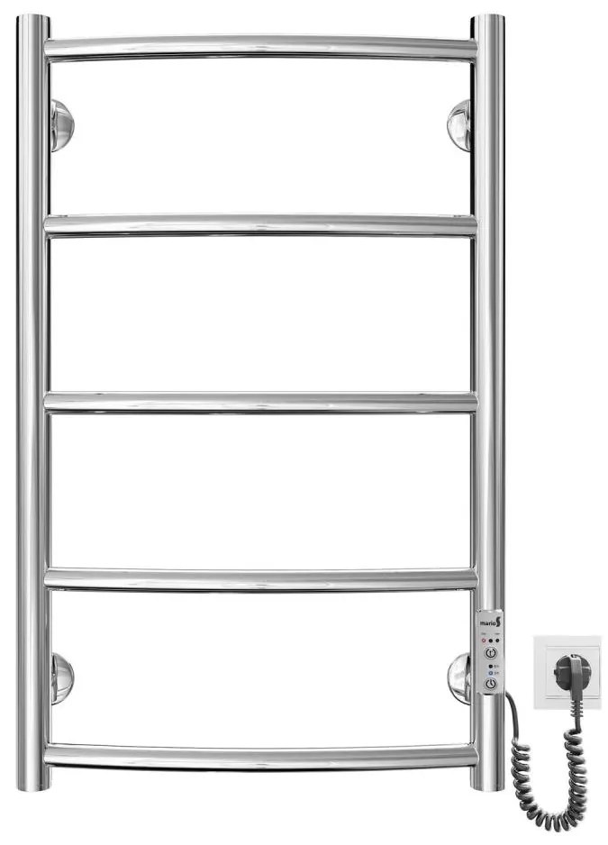 Létras fűtött törölközőtartó CLASSIC 60W/230V 66x43 cm rozsdamentes/fényezett króm jobb