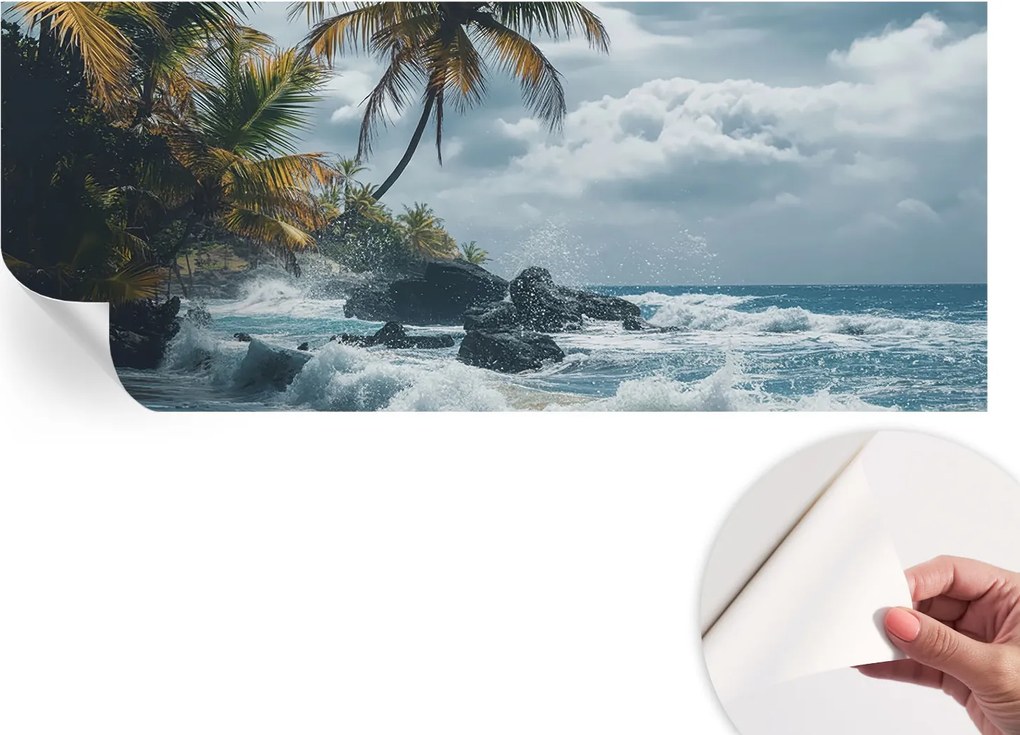 Öntapadós tapéta Divatos 3D fali ragasztó Egzotikus tengerpart 250x104 cm