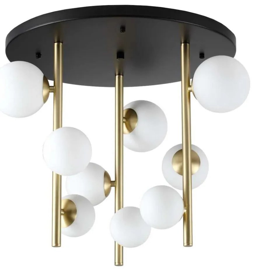 Ideal Lux - LED Csillár rúdon PERLAGE 9xG9/3W/230V átm. 55 cm arany/fehér