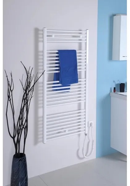 Aqualine - Fürdőszobai elektromos radiátor DIRECT-E 600W/230V 132 cm fehér