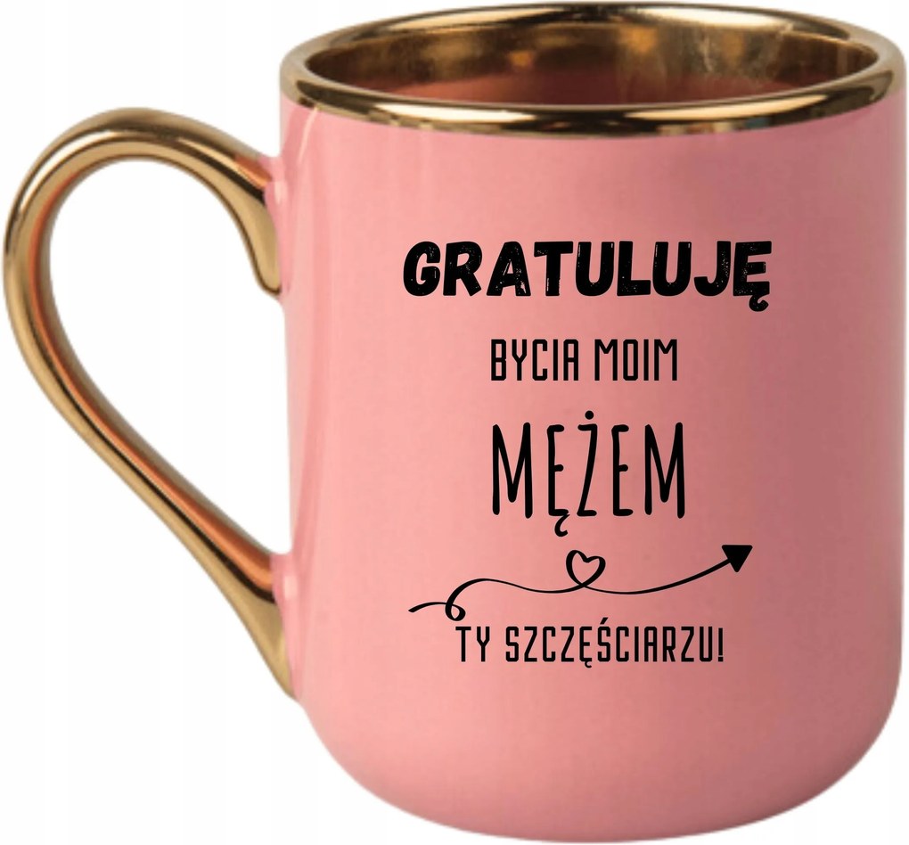 Bögre Elegáns Rózsaszín Arany Rant Vicces Ajándék Férjnek