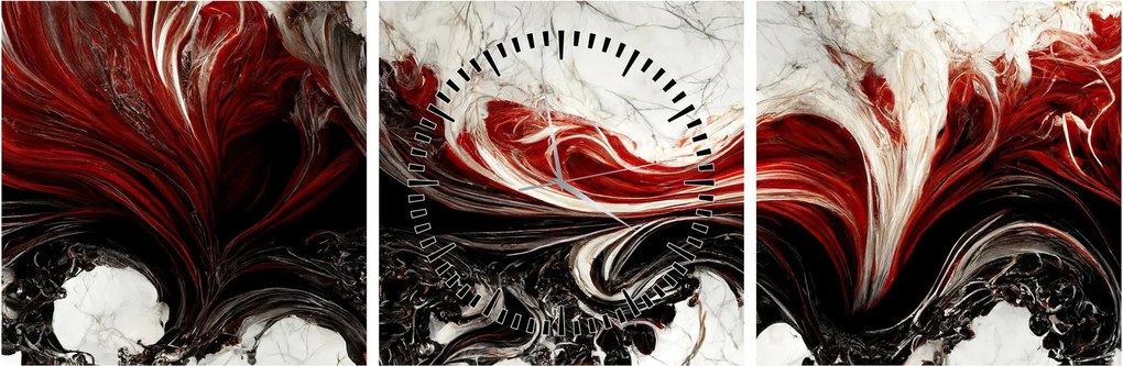 Kép - Modern absztrakció (órával) (90x30 cm)