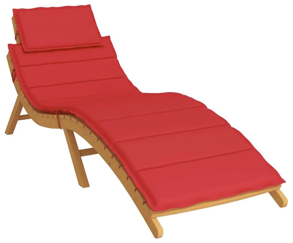 piros oxford szövet napozóágy párna 186 x 58 x 3 cm