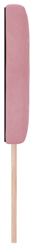 Fejtámla Kristálygombos Rózsaszín 140 cm Velúr