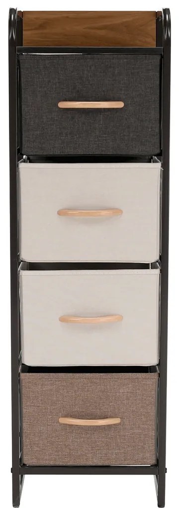 HAZEL TYP 1 szekrény szövet fiókokkal, barna, L