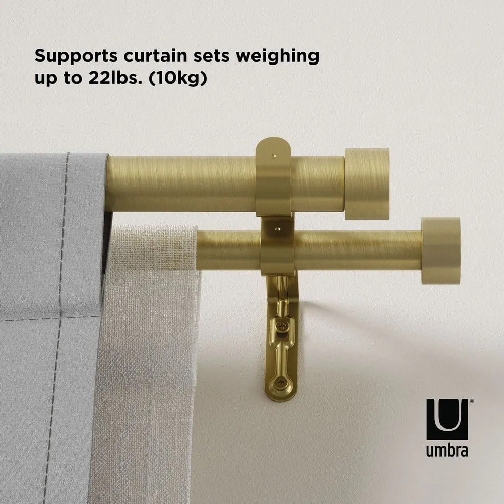 Acél bővíthető-dupla függönykarnis 305 - 457 cm Cappa – Umbra