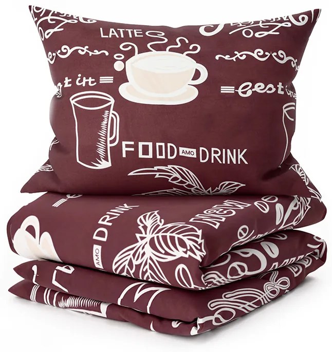COFFEE barna pamut ágyneműhuzat