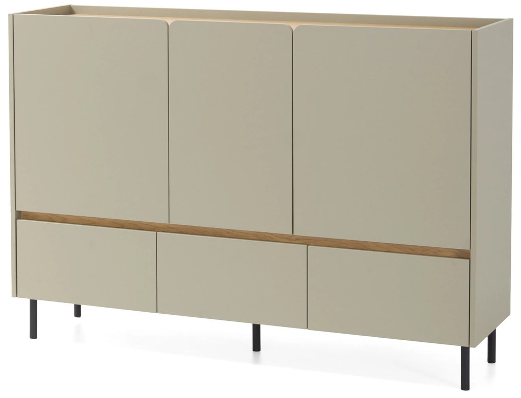 Azalio komód 150 cm fiókokkal - eukaliptusz / baltic dune tölgy
