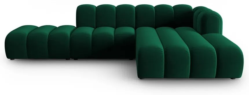 Sötétzöld sarokkanapé (jobb oldali) Lupine – Micadoni Home