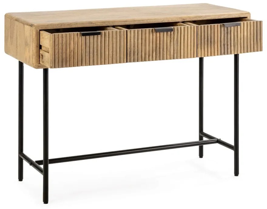 Natúr színű mangófa konzolasztal 38x100 cm Mundra – MOME