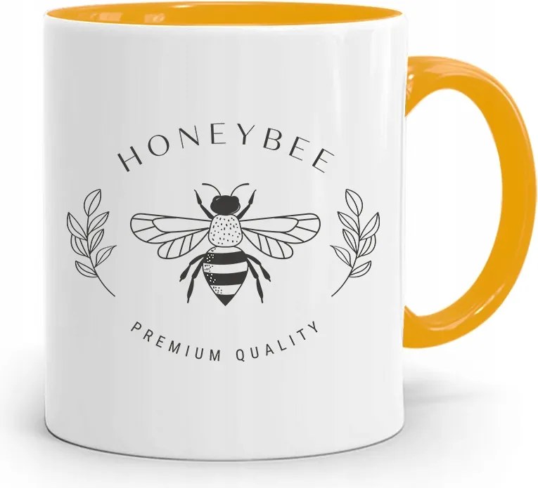 Sárga Bögre Méhésznek Honeybee Ajándék fényképes nyomtatással