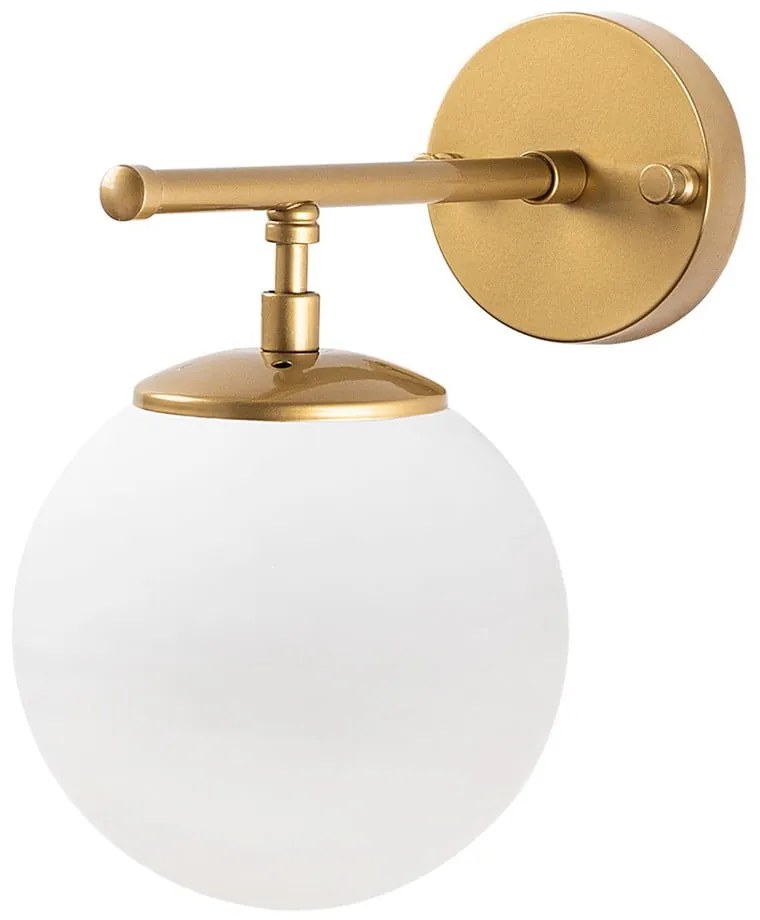 Fehér-sárgaréz színű fali lámpa Roe – Opviq lights