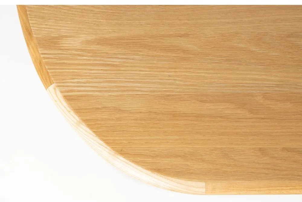 Bővíthető étkezőasztal tölgyfa dekoros asztallappal és hosszabbító asztallappal 90x180 cm Twist – Zuiver