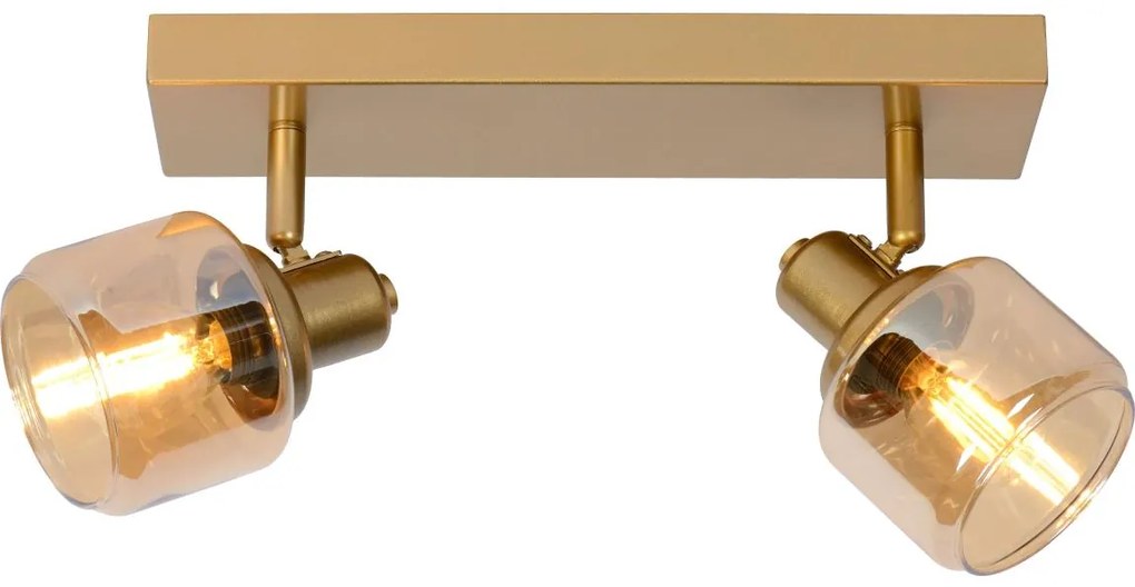 Lucide 77979/02/02 - Spotlámpa BJORN 2xE14/40W/230V arany