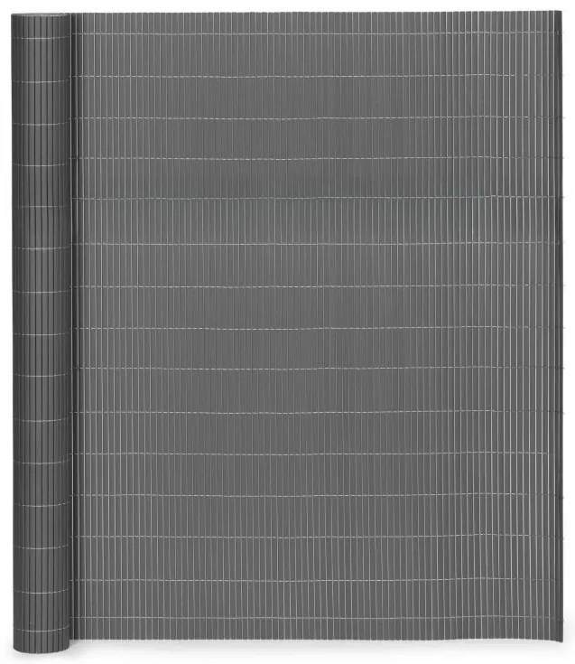 Megfordítható antracit PVC balkon, kerítés és terasz paraván Szélesség: 1,5 m | Hosszúság: 3 m
