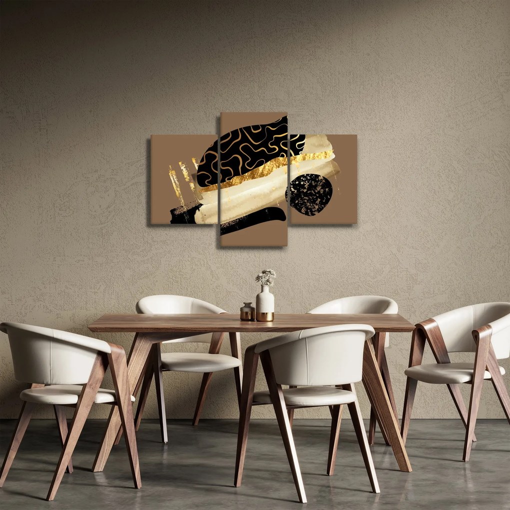 Kép - Absztrakció aranybarna N⁰3 (90x60 cm)