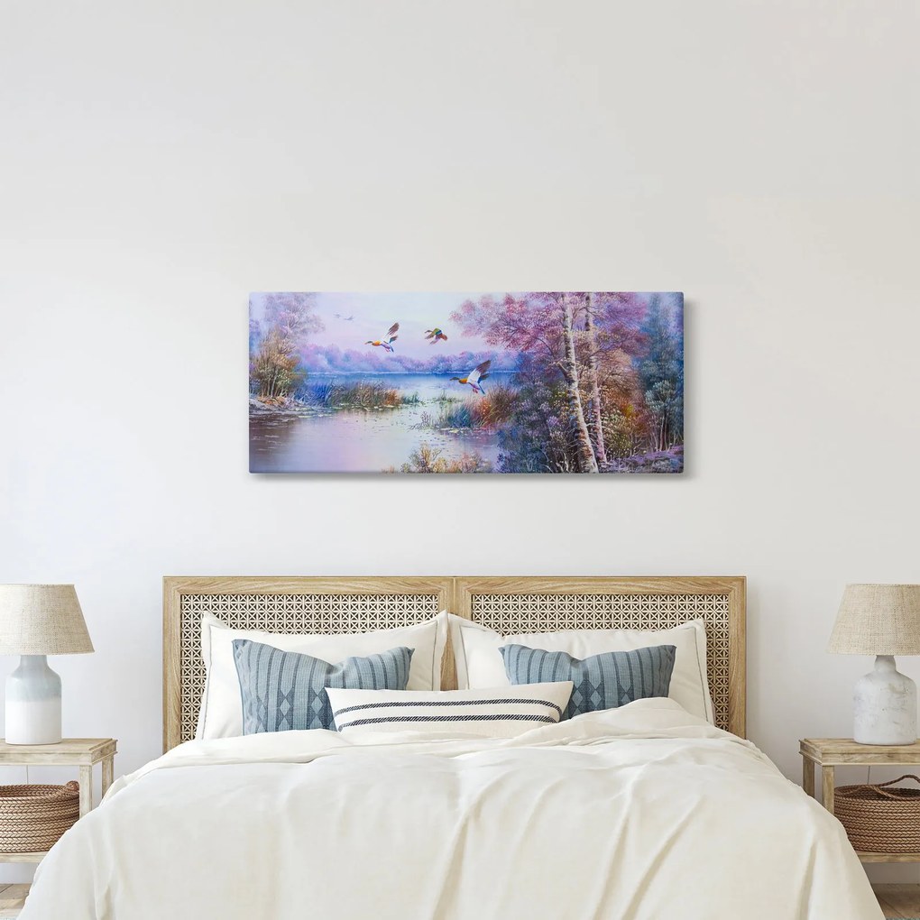Kép - ősz jön, olajfestmény (120x50 cm)