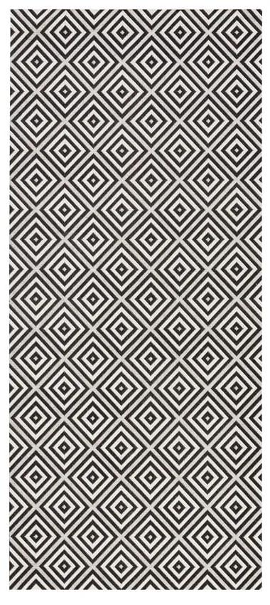 Karo fekete-fehér kültéri szőnyeg, 80 x 150 cm - NORTHRUGS