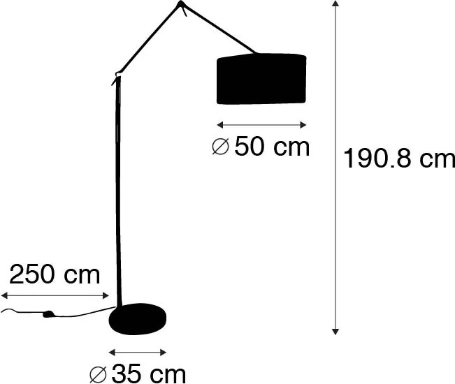 Fekete állítható állólámpa zöld ernyővel 50 cm - Editor