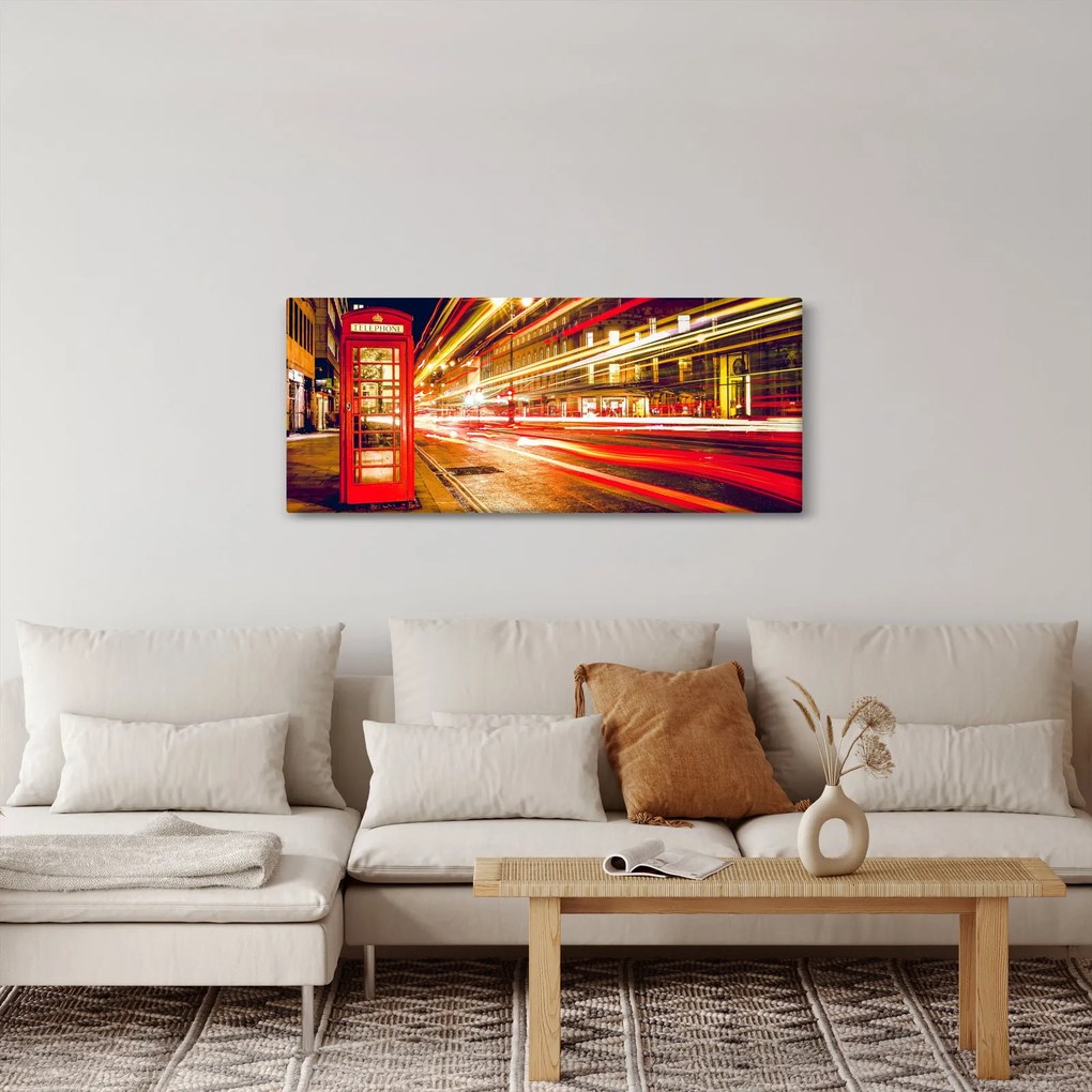 Piros londoni telefonfülke képe (120x50 cm)