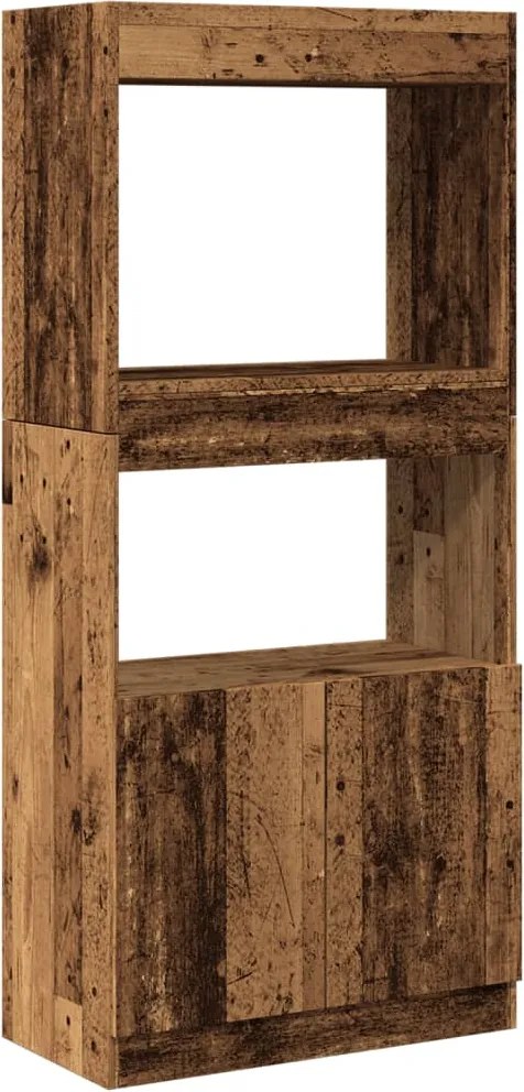 vidaXL antik fa színű szerelt fa magasszekrény 63 x 33 x 140 cm
